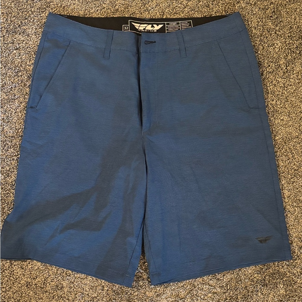 Fly Racing Men’s Classic Blue Flat Front Shorts